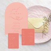 Moderne Hochzeit | Arch Invites | Lichtkoralle Einladung