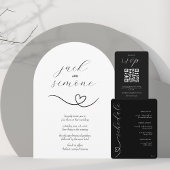 Moderne Hochzeit | Arch Invites | Schwarz auf Weiß Einladung
