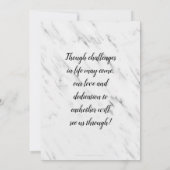 Moderne Hochzeit aufgeschoben Einladung (Rückseite)