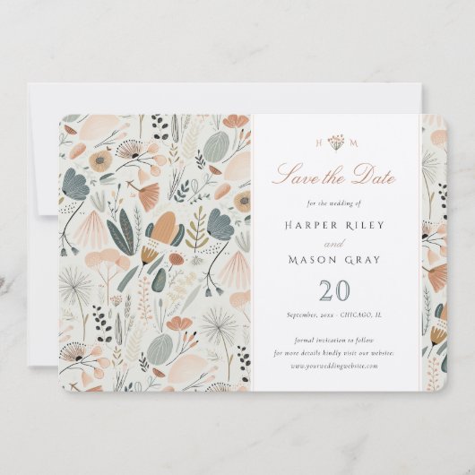 Moderne Hochzeit aus dem Mittelalter Save the Date Einladung (Vorderseite)