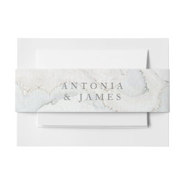 Moderne Hochzeit aus grauem Marmor Einladungsbanderole