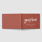 Moderne Hochzeit aus verbrannten Ziegeln Gästebuch (Voll)