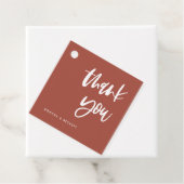 Moderne Hochzeit aus verbrannten Ziegeln Geschenkanhänger (Beispiel)