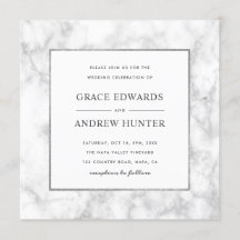 Moderne Hochzeit aus weißem Marmor