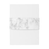 Moderne Hochzeit aus weißem Marmor Einladungsbanderole (Rückseitenbeispiel)