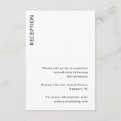 Moderne Hochzeit Begleitkarte (Vorderseite)