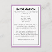 Moderne Hochzeit Begleitkarte (Vorderseite)