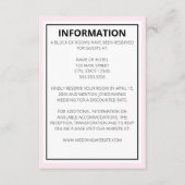 Moderne Hochzeit Begleitkarte (Vorderseite)