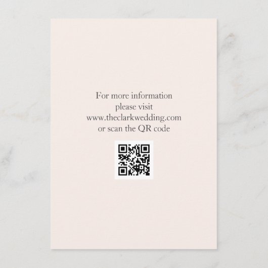 Moderne Hochzeit Begleitkarte (Rückseite)