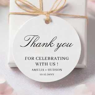 Moderne Hochzeit Brautparty Baby Shower Dankeschön Geschenkanhänger