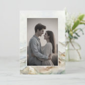 Moderne Hochzeit dank Karte Aquarell (Stehend Vorderseite)