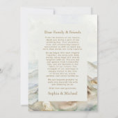 Moderne Hochzeit dank Karte Aquarell (Rückseite)