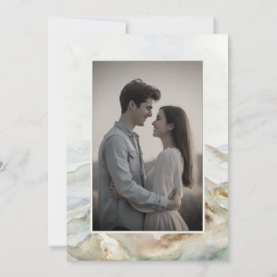 Moderne Hochzeit dank Karte Aquarell