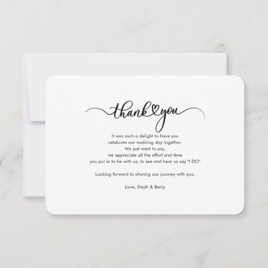 Moderne Hochzeit - Danke (Rückseite)