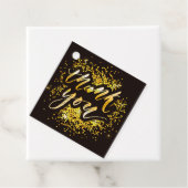 Moderne Hochzeit Danke an Gold Glitzer Editable Geschenkanhänger (Beispiel)