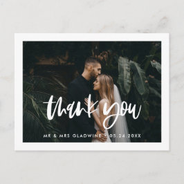 Moderne Hochzeit Danke Foto Postkarte