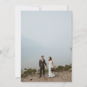 Moderne Hochzeit Danke Fotokarte Feiertagskarte (Rückseite)