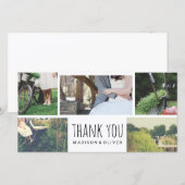 Moderne Hochzeit danke Ihnen fünf FotoCollage (Vorne/Hinten)