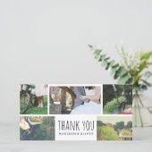 Moderne Hochzeit danke Ihnen fünf FotoCollage (Stehend Vorderseite)