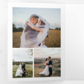 Moderne Hochzeit danke Ihnen Multi-Foto Collage Ca Dreifach Gefaltete Einladung (Innen Erste Seite)