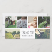 Moderne Hochzeit danke Ihnen sechs FotoCollage (Vorderseite)