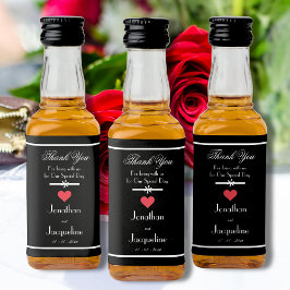 Moderne Hochzeit Danke Mini Liquor Flasche Label Alkoholflaschenetikett
