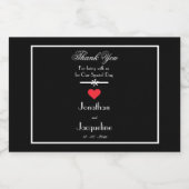 Moderne Hochzeit Danke Mini Sparkling Weinlabel Schaumweinetikett (Einzelnes Label)