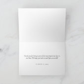 Moderne Hochzeit Danke Minimalistische Karte (Innenseite)