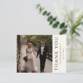 Moderne Hochzeit Danke Post Card Postkarte (Stehend Vorderseite)