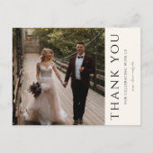 Moderne Hochzeit Danke Post Card Postkarte (Vorderseite)