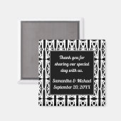 Moderne Hochzeit Danke Schwarz-weiße Wertschätzung Magnet (Vorderseite/Rückseite)