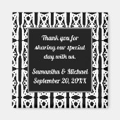 Moderne Hochzeit Danke Schwarz-weiße Wertschätzung Magnet (Vorne)