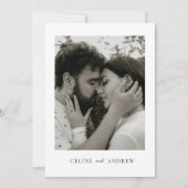 Moderne Hochzeit Dankeschön-Karte mit Foto Dankeskarte (Vorderseite)