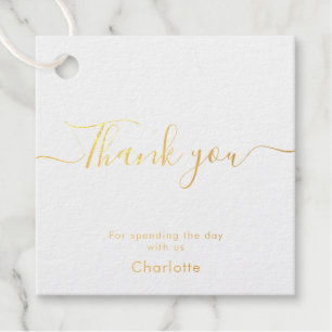 Moderne Hochzeit Dankeschön Schrift Geschenkanhänger
