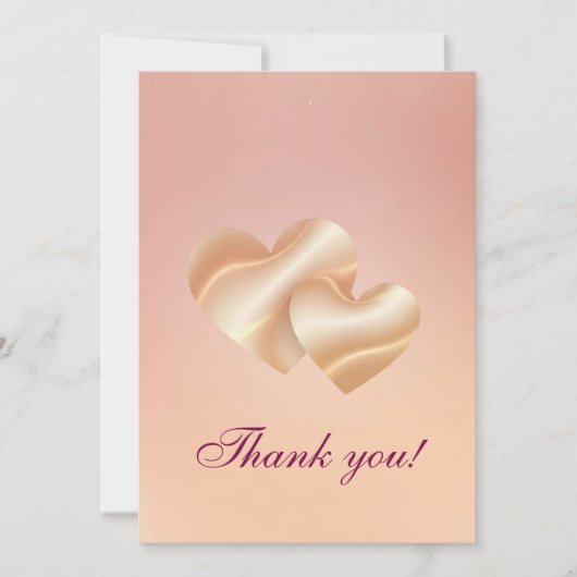 Moderne Hochzeit Dankeskarten Dankeskarte (Vorderseite)