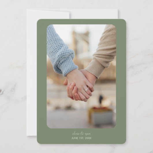 Moderne Hochzeit | Datum freihalten | Dunkle Sage Save The Date (Vorderseite)