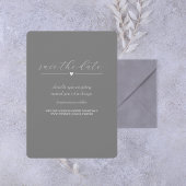 Moderne Hochzeit | Datum freihalten | Dunkle Silbe Save The Date