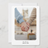 Moderne Hochzeit | Datum freihalten | Schwarz auf Save The Date (Vorderseite)