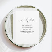 Moderne Hochzeit | Datum freihalten | Schwarz auf Save The Date