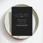 Moderne Hochzeit | Datum freihalten | Weiß auf Sch Save The Date