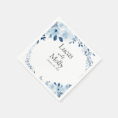 Moderne Hochzeit der Blauen Franzosen Serviette (Ecke)