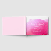 Moderne Hochzeit der einfachen rosa Aquarellkunst Gästebuch (Voll)