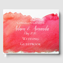 Moderne Hochzeit der einfachen roten Aquarellkunst