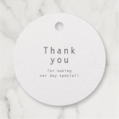 Moderne Hochzeit der Kalligraphie "Lass Liebe wach Geschenkanhänger (Rückseite)