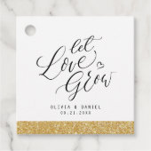 Moderne Hochzeit der Kalligraphie "Lass Liebe wach Geschenkanhänger (Vorderseite)