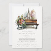 Moderne Hochzeit der Kapelle "Burnt Orange" Einladung (Vorderseite)