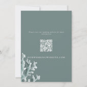 Moderne Hochzeit der Korallenkoralle Einladung (Rückseite)