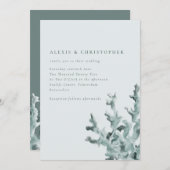 Moderne Hochzeit der Korallenkoralle Einladung (Vorne/Hinten)