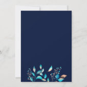 Moderne Hochzeit der Marine Einladung (Rückseite)