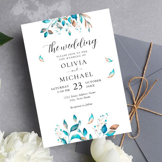 Moderne Hochzeit der Marine Einladung